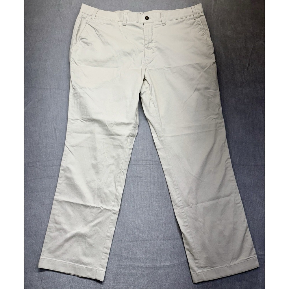 Duck Head Pants Mens 40x30 Beige Chino Straight Leg Mid Rise Logo Work Preppy